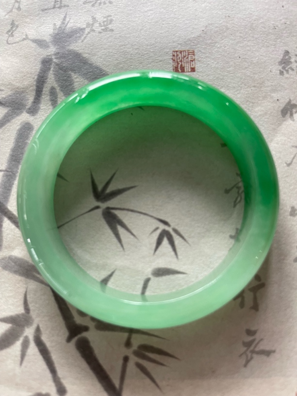 H628-五五➕缅甸翡翠手镯时尚冰女款