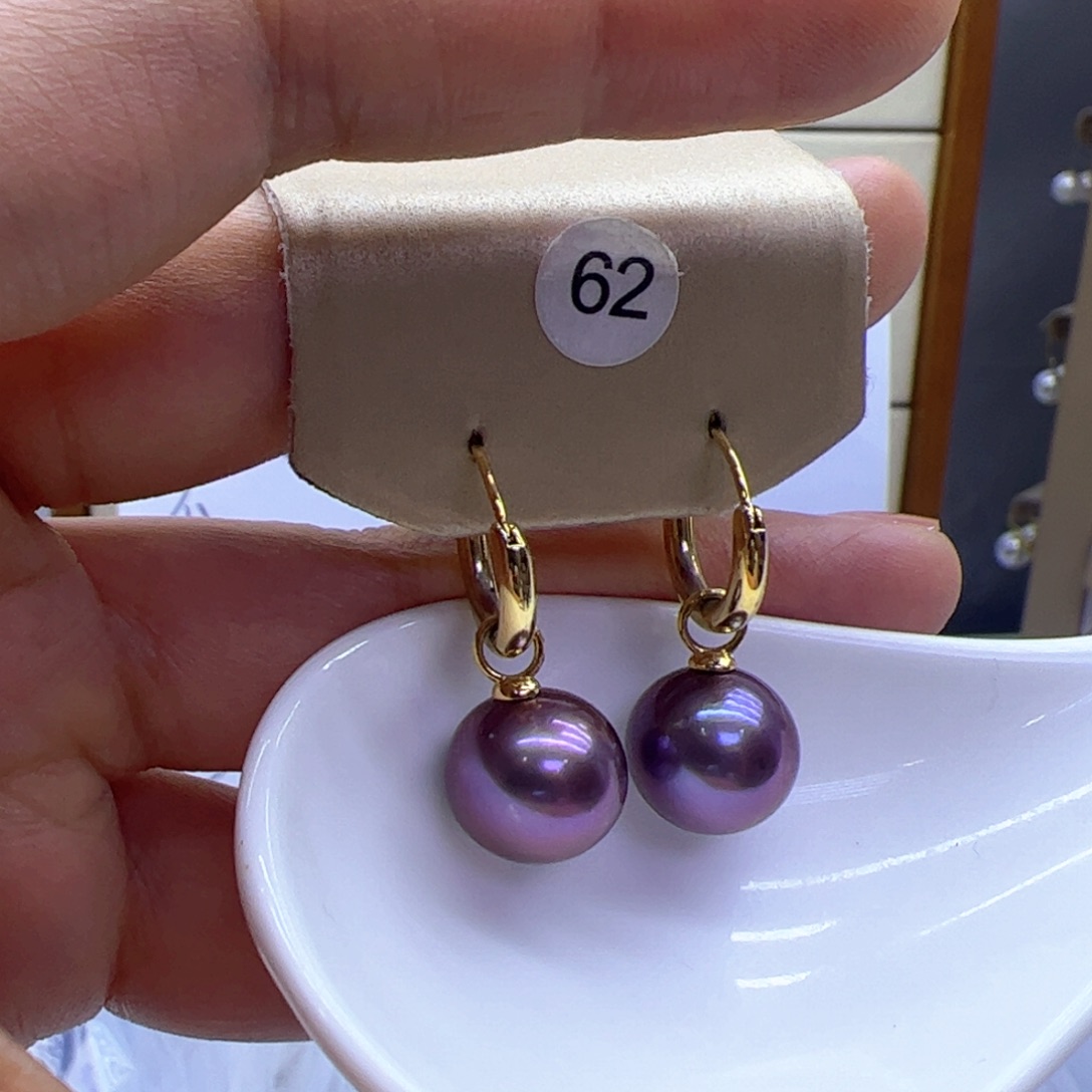 淡水珍珠耳饰银S925镶嵌