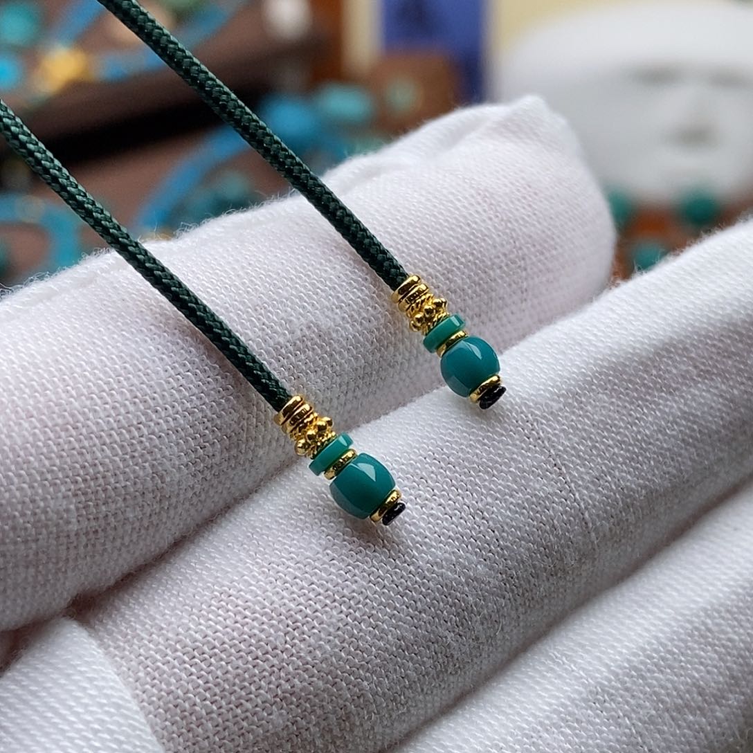 绿松石18K金镶嵌绿松石配饰