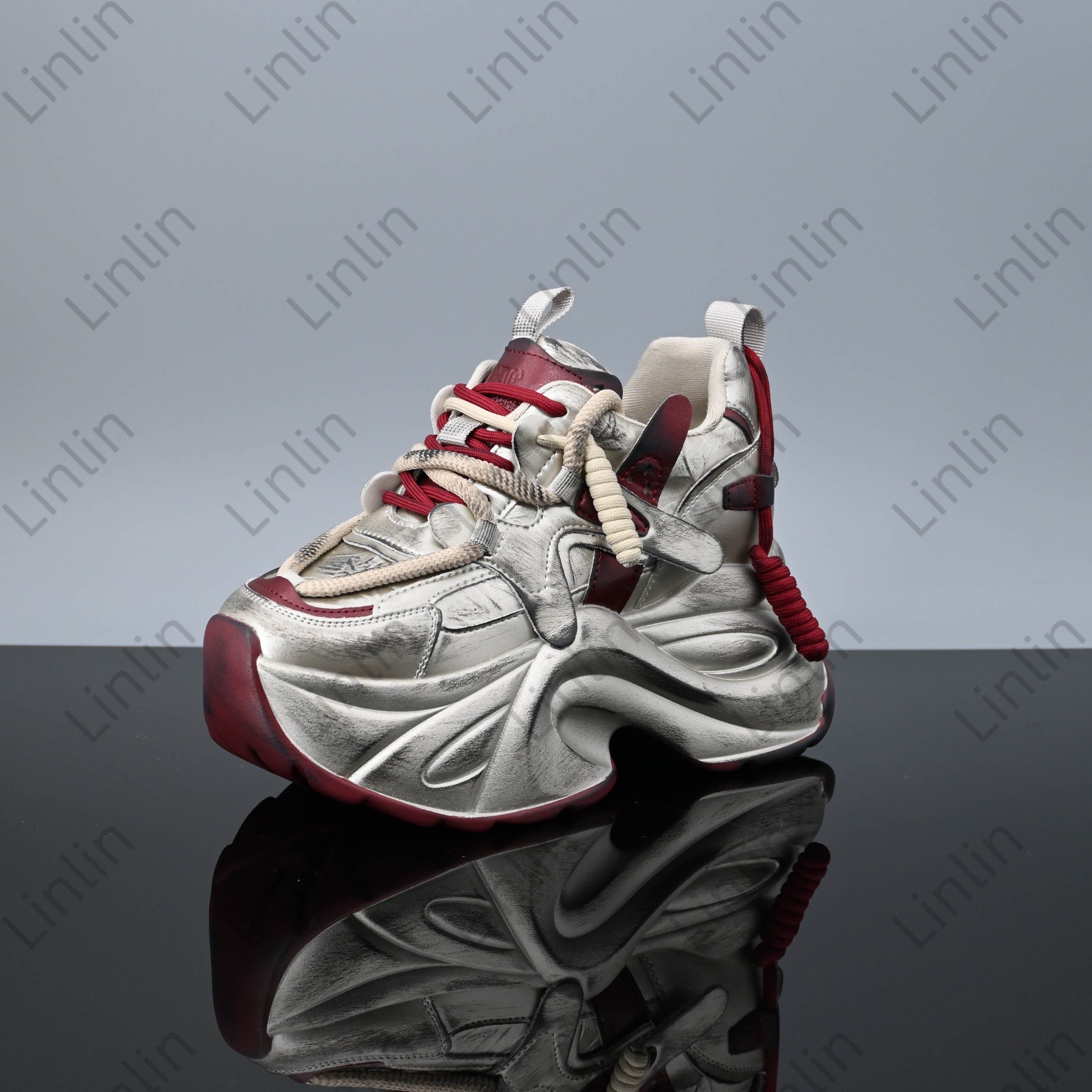 【四色】内增高厚底爆款老爹鞋女2024年新款松糕休闲运动鞋