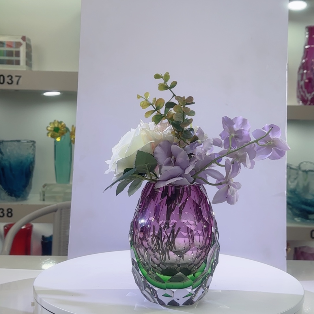 @***西水晶琉璃金红渐变祖母绿