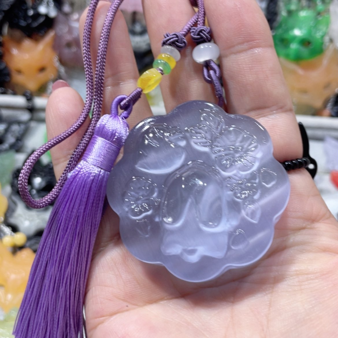 【闪购商品】未镶嵌岫玉颈饰53猫眼手把