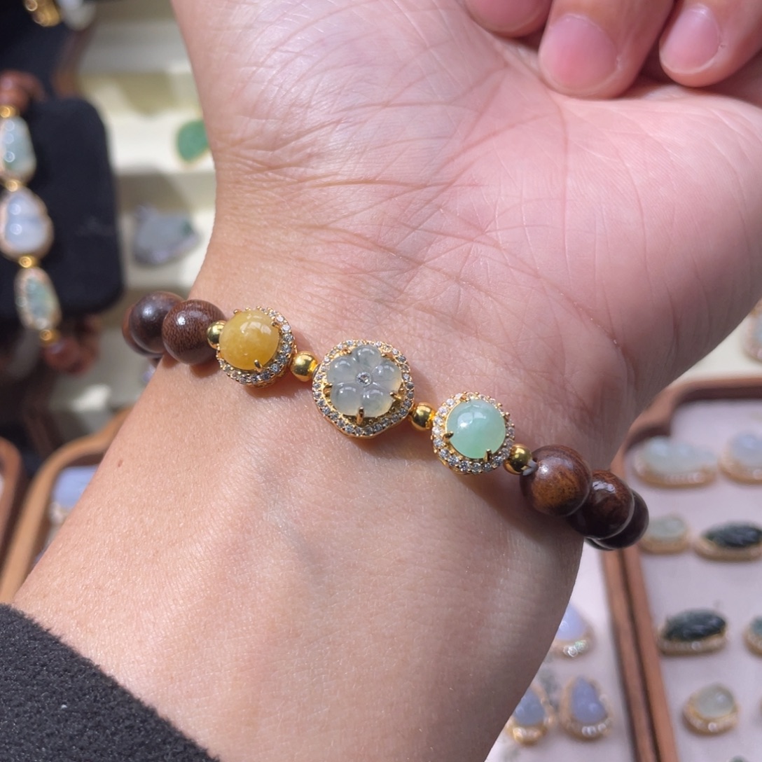 翡翠银S925镶嵌颈饰