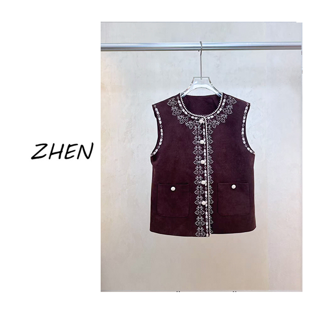 【ZHEN】25K01174 2025新款外套职场风小众设计师款马甲
