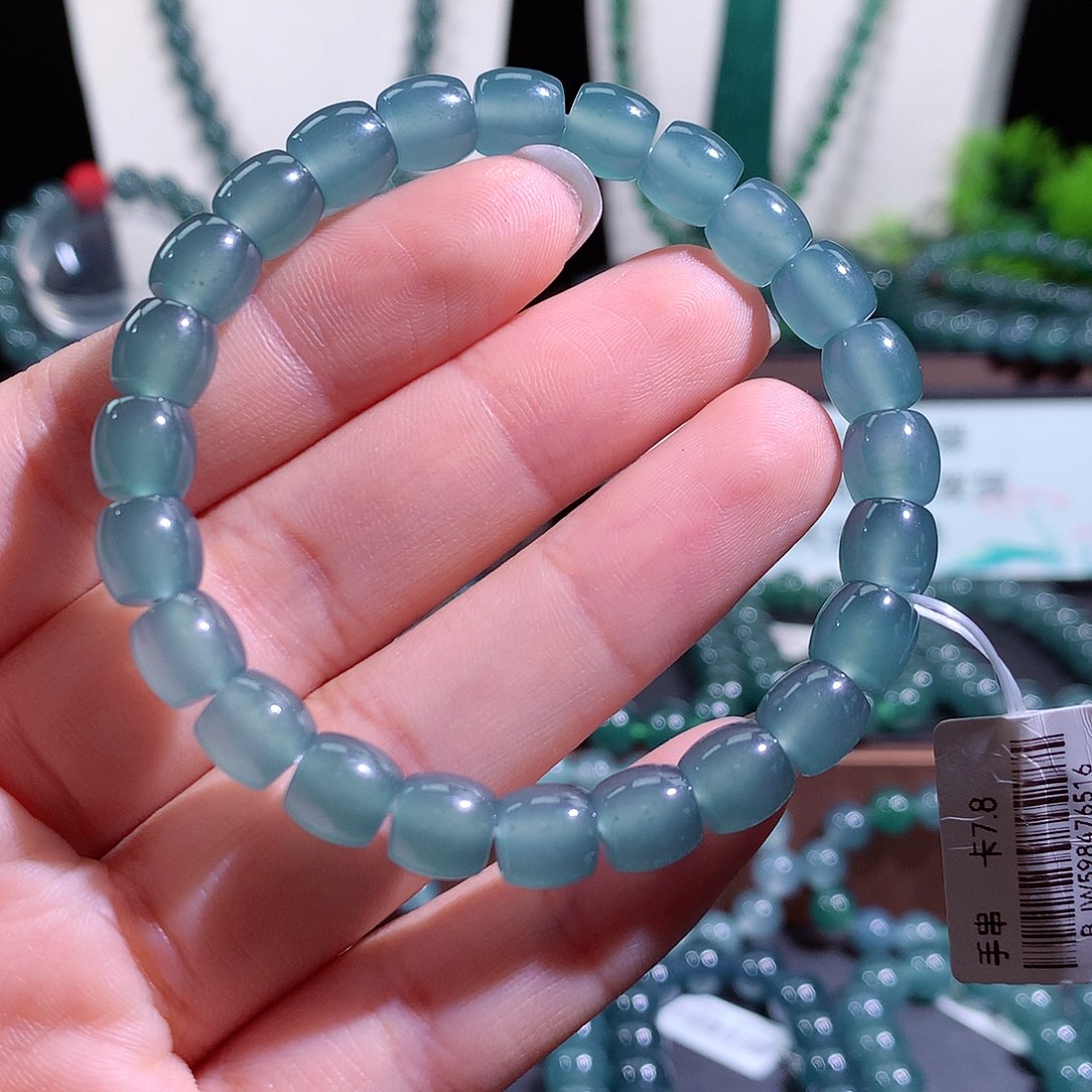 翡翠未镶嵌手链天然a货翡翠手串8