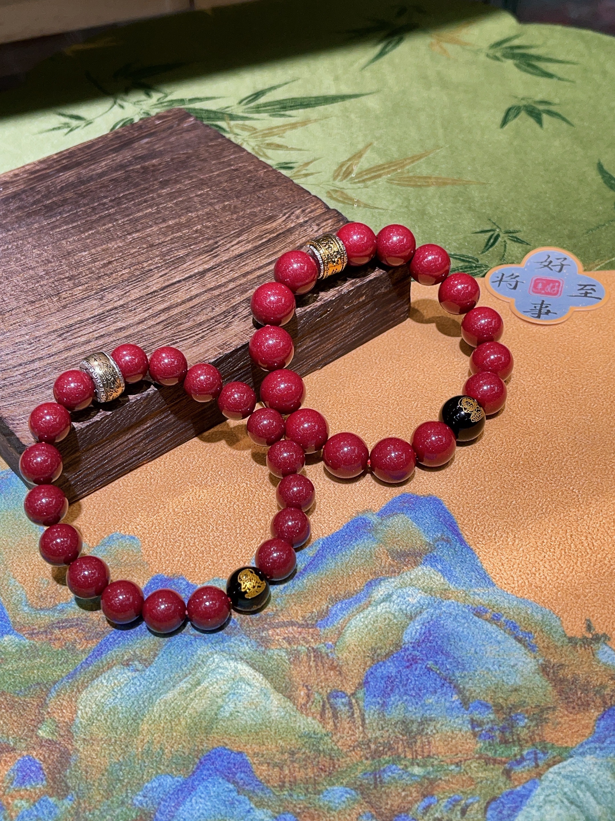 含辰砂工艺品高含量真朱砂红砂吉祥本命转运招财手机挂094