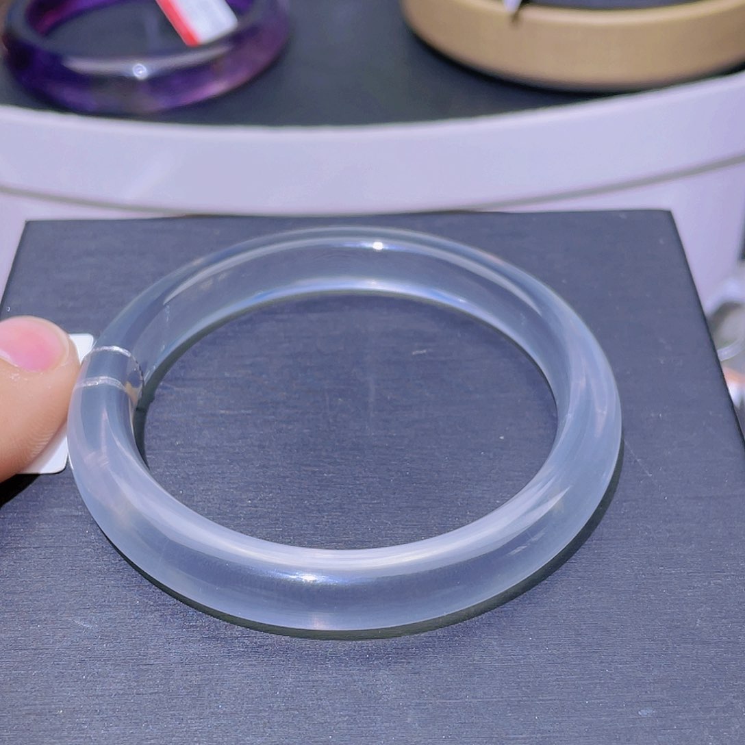 水晶手镯未镶嵌天然奶白晶手镯