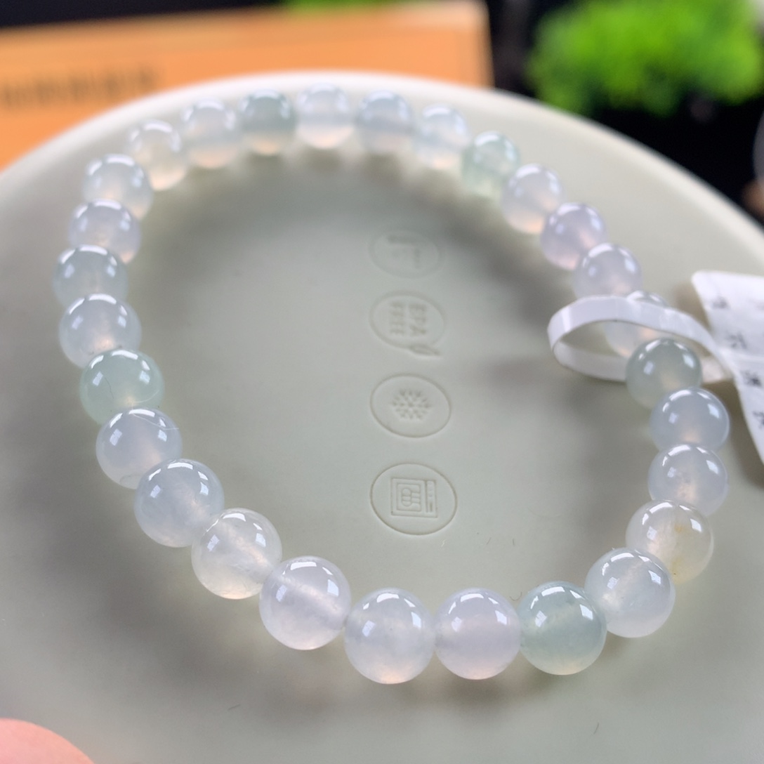 翡翠未镶嵌手链卡6.3