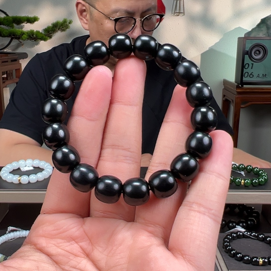 和田玉未镶嵌手链卡12mm