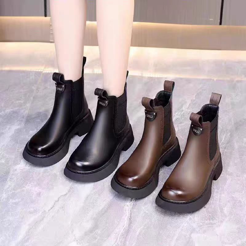 68-27  新款时尚厚底法式瘦瘦靴时装短靴