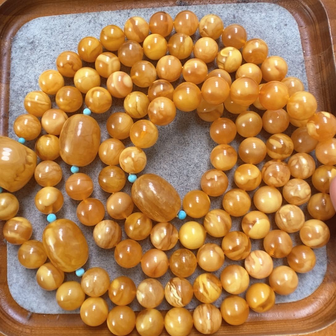 蜜蜡项链未镶嵌蜜蜡108