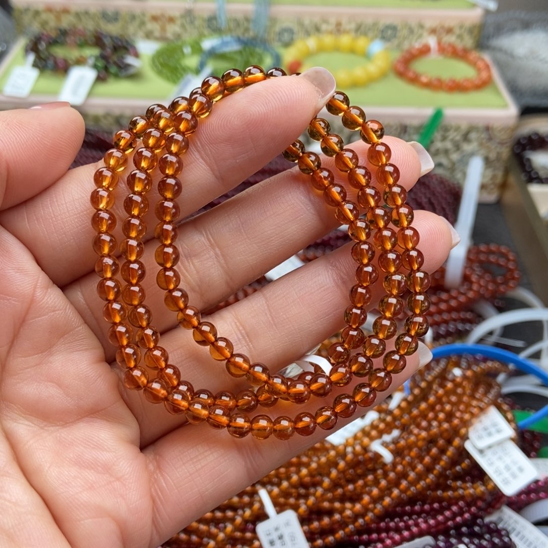 未镶嵌手串石榴石手串4.8