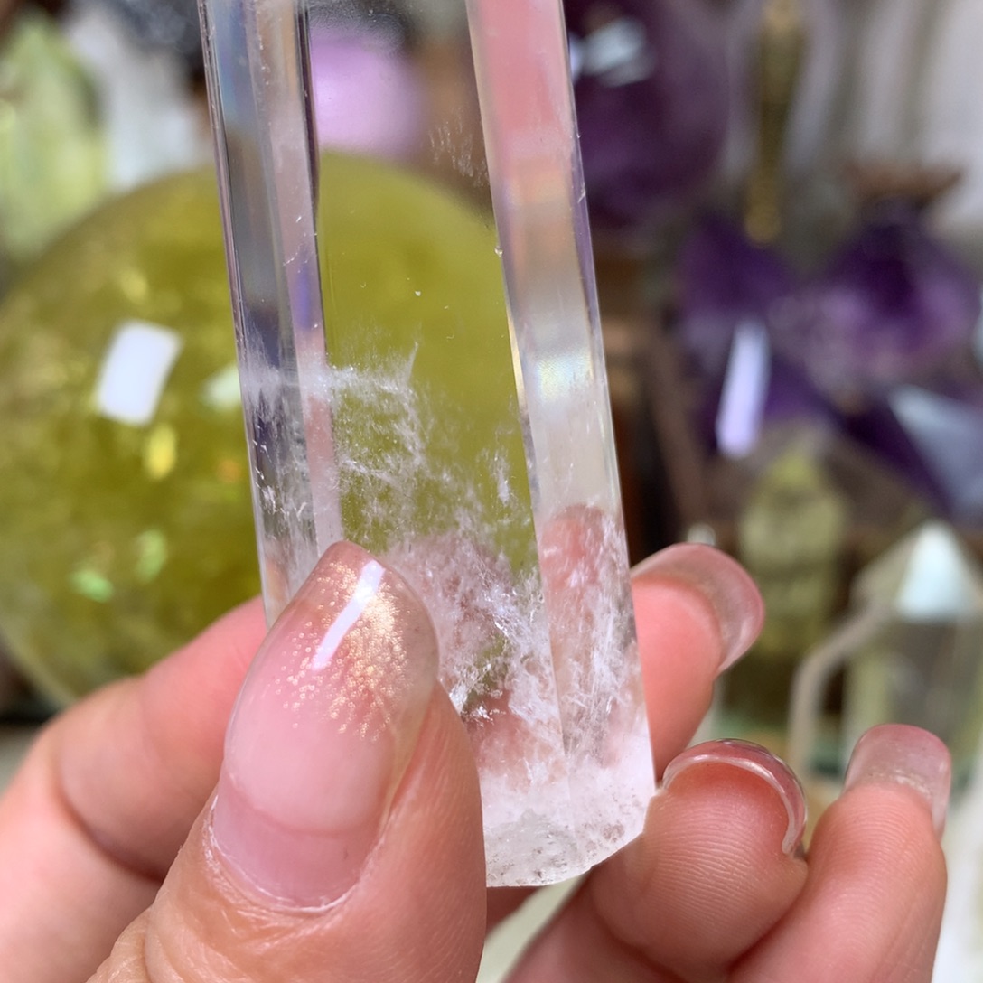 摆件未镶嵌水晶白水晶柱子