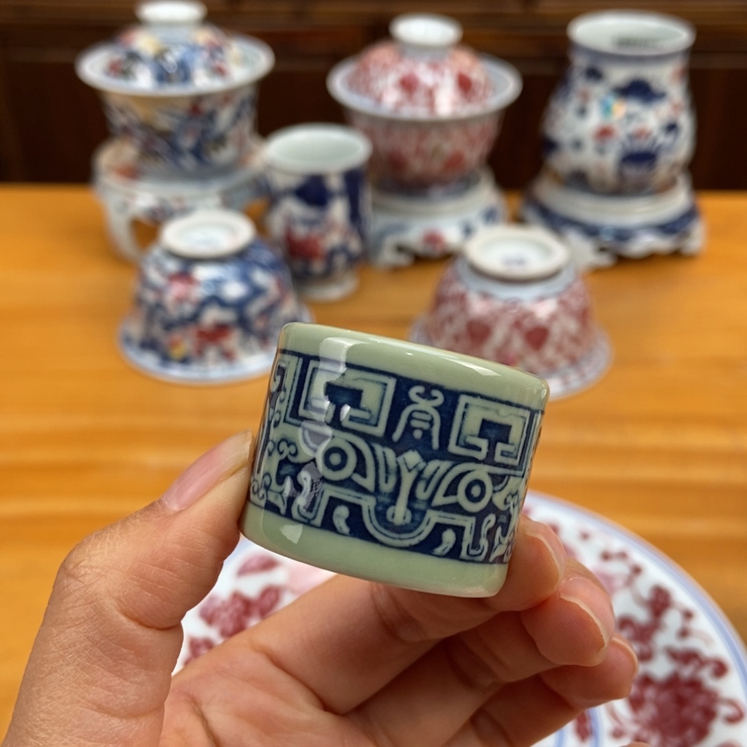 手绘现代茶具非古董