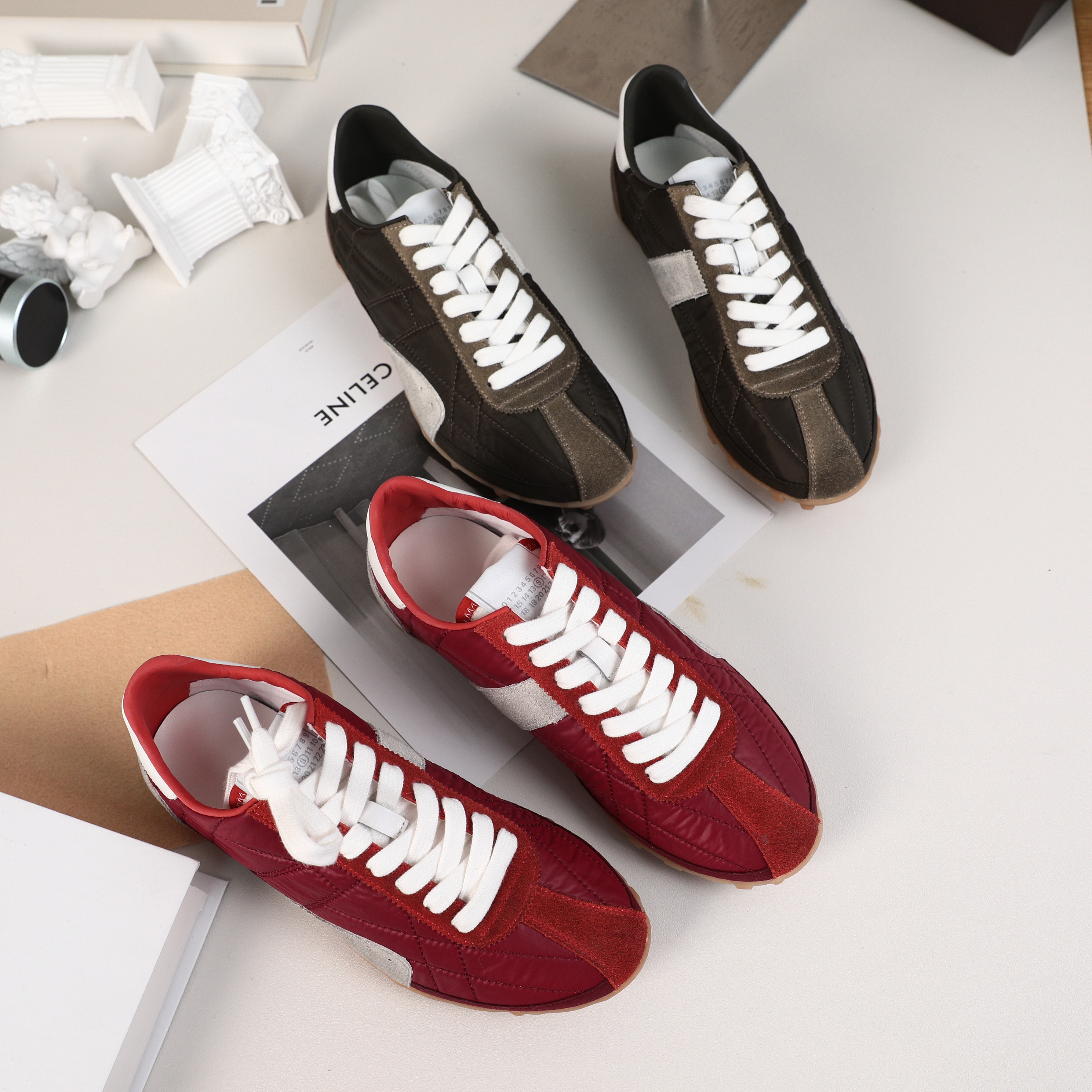 时代品牌【赛车鞋】跟高2cm复古薄底低帮百搭运动鞋休闲鞋M20166