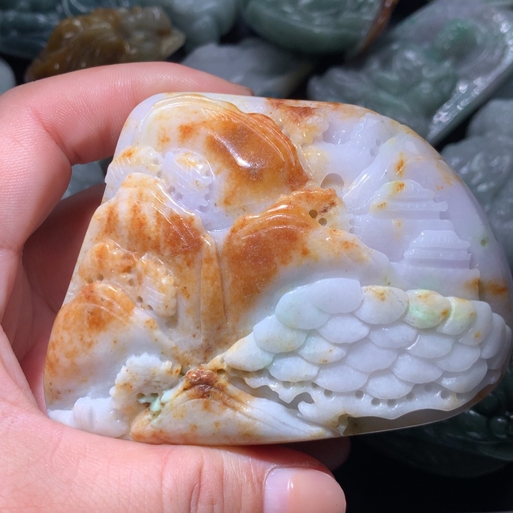 翡翠未镶嵌颈饰保真天然A货翡翠