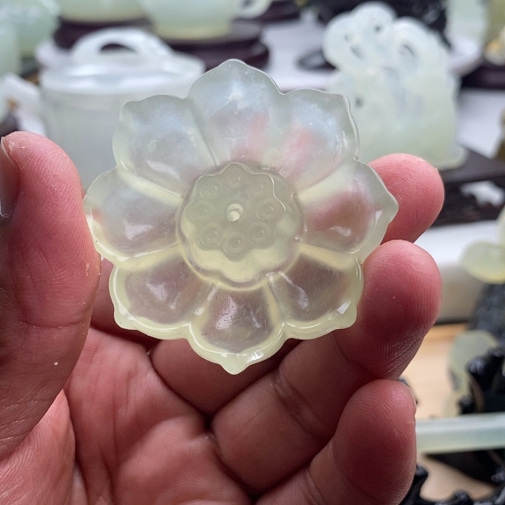 岫玉未镶嵌四大名玉香插