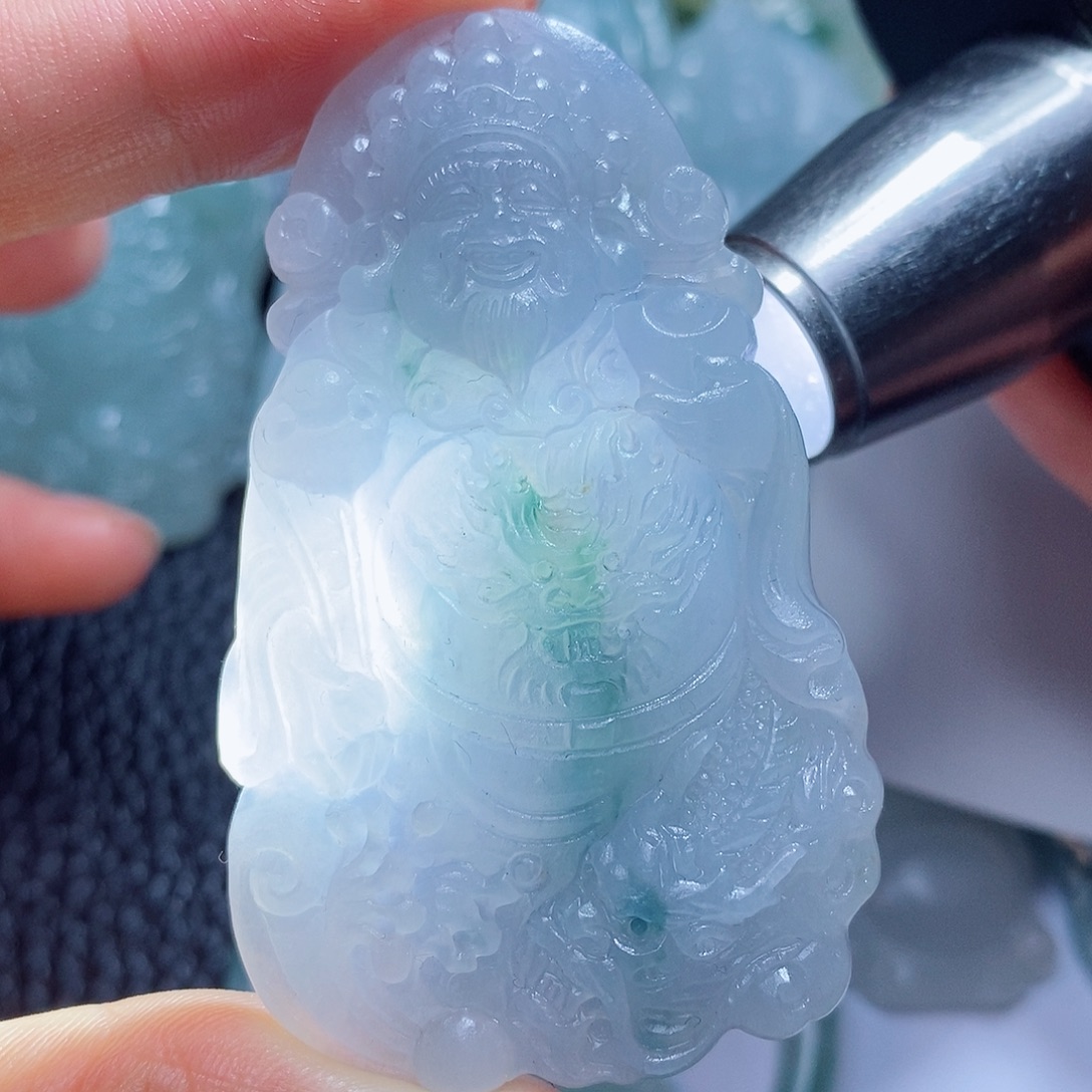 定制翡翠未镶嵌毛货付款后确认抛光