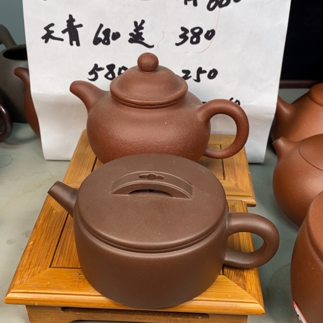 白泥茶壶又*村宜兴紫紫砂壶半手工
