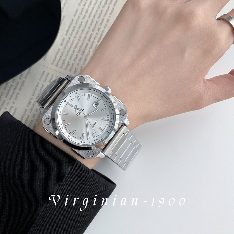 【Virginian1900】新款时尚潮流男士手表日历石英高级感防水腕表