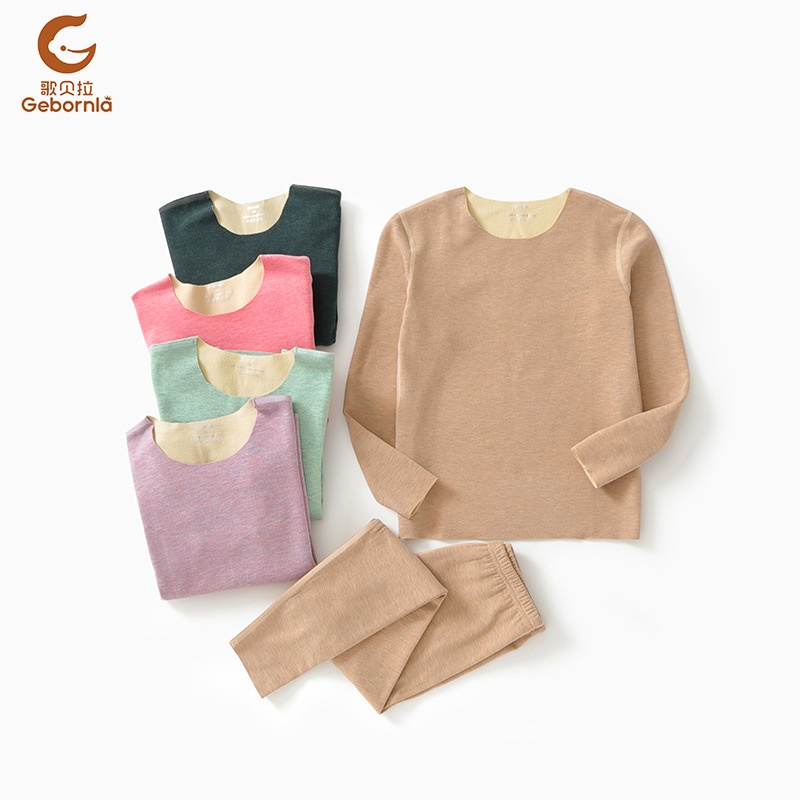 儿童高端精品亲子德绒保暖双面内衣内穿套装秋衣裤冬季打底6186