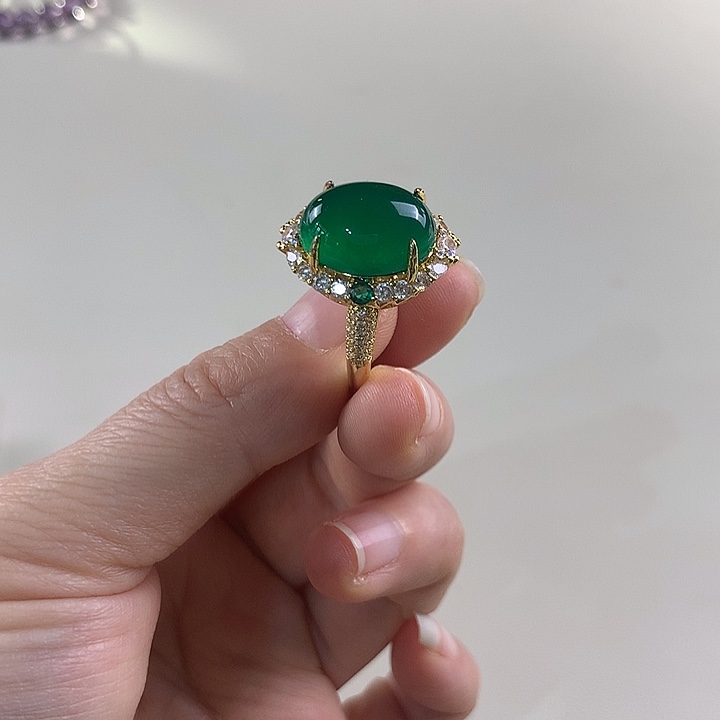 玛瑙/玉髓合金戒指