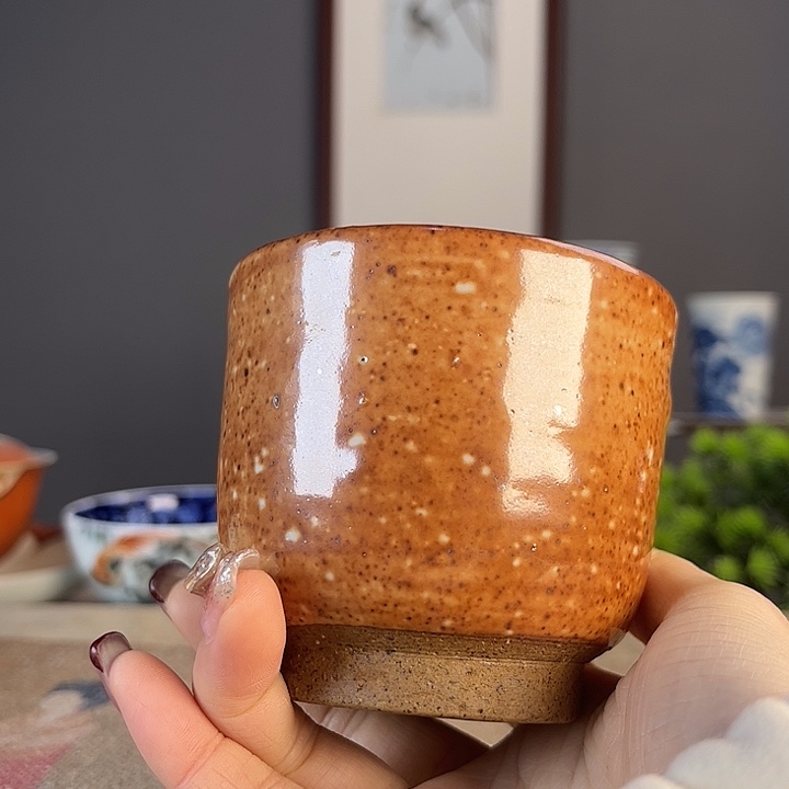 摆件景德柴烧茶杯多人