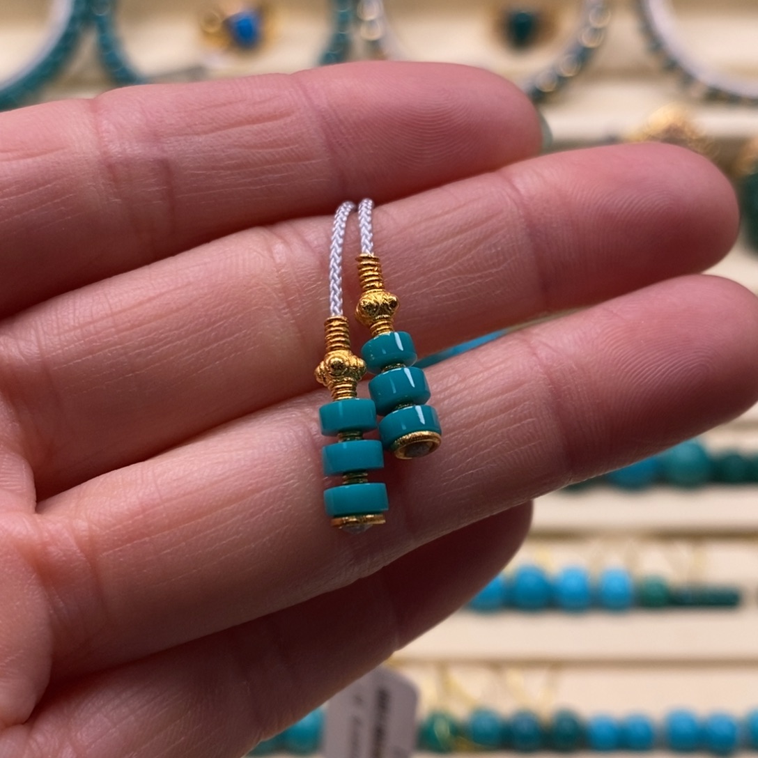 绿松石珠宝奇石未镶嵌直径4.7弟子珠