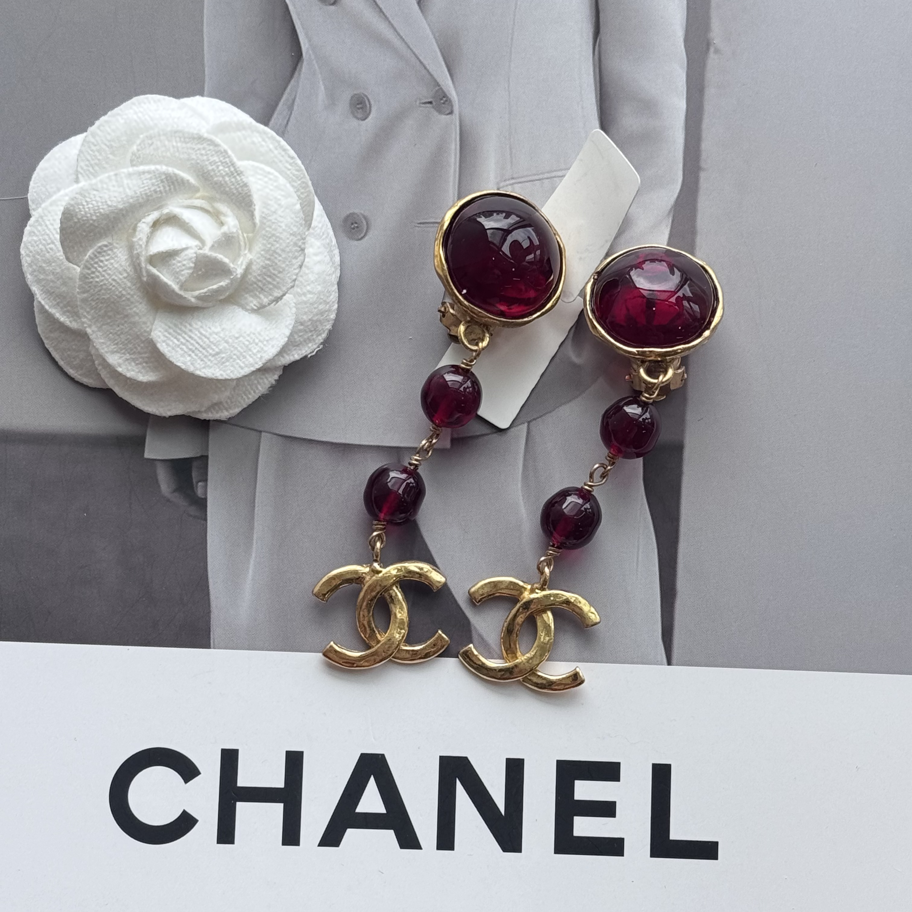 95新 Chanel/香奈儿 香奈儿红琉璃长扫肩