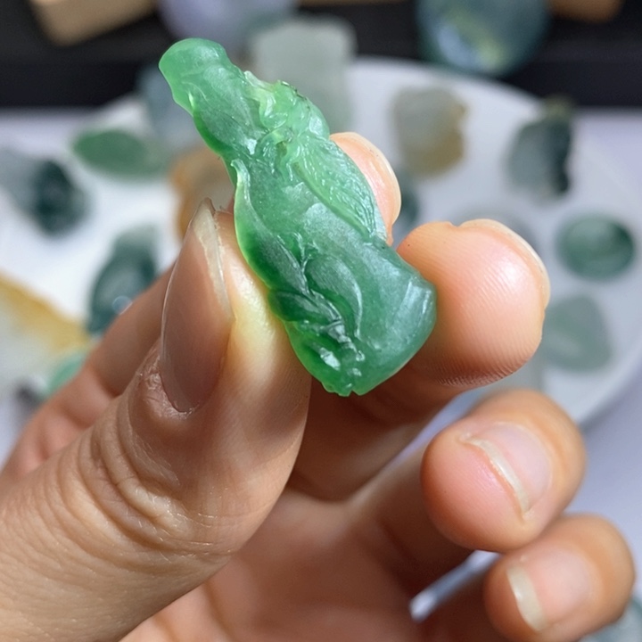 定制翡翠未镶嵌竹节