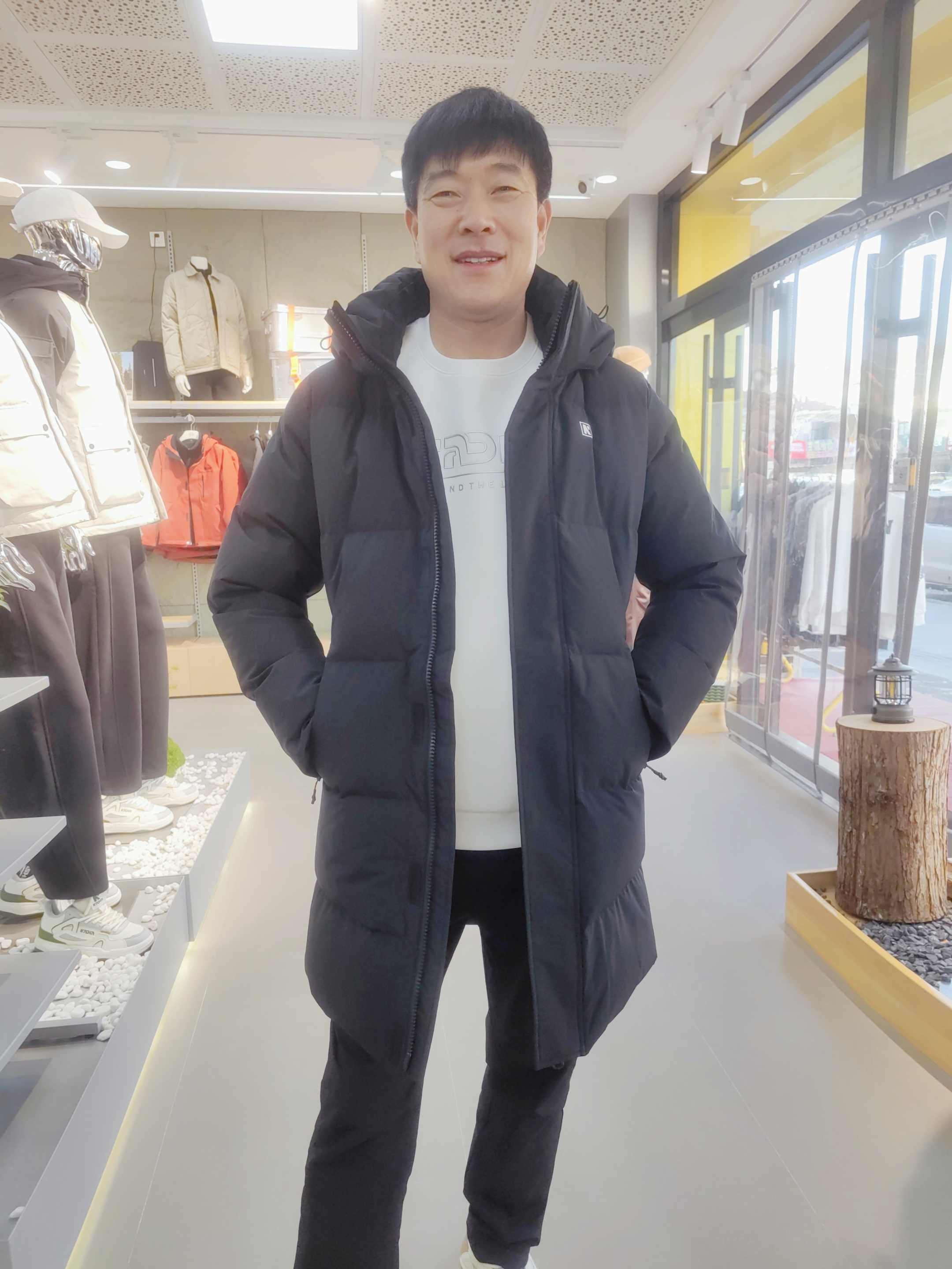 拉链连帽长款保暖成人情侣款