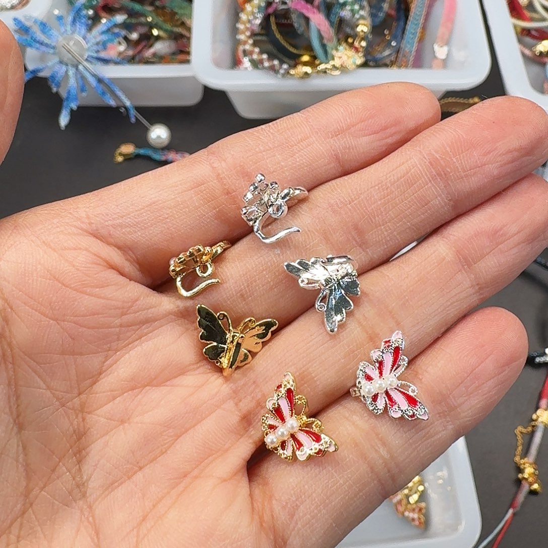 闪拍56号蝴蝶压襟扣组合6个装