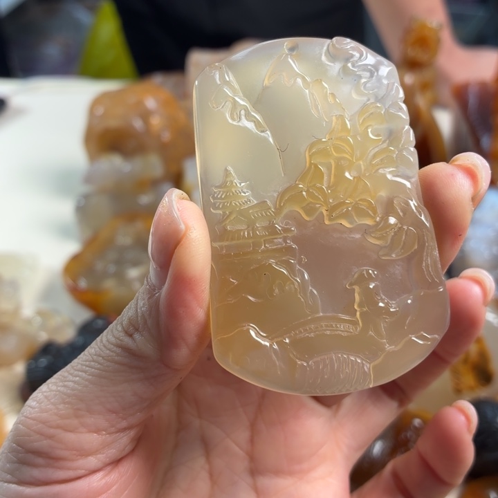 玛瑙/玉髓未镶嵌吊坠(不含链)