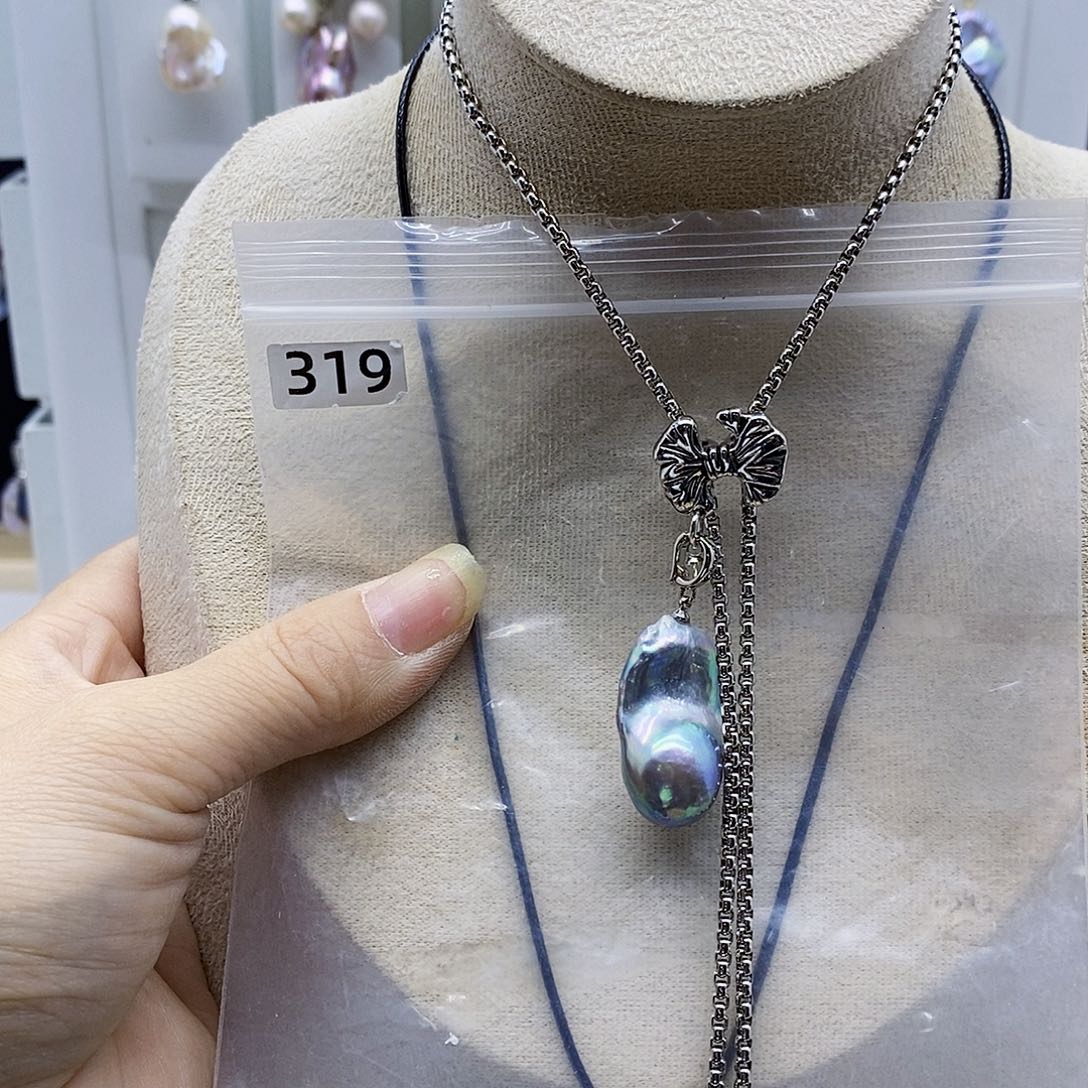 颈饰合金淡水珍珠