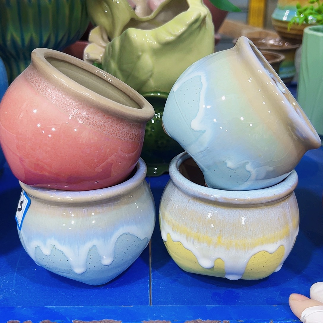 有孔，在眼尾单陶瓷花盆凑单10米包邮