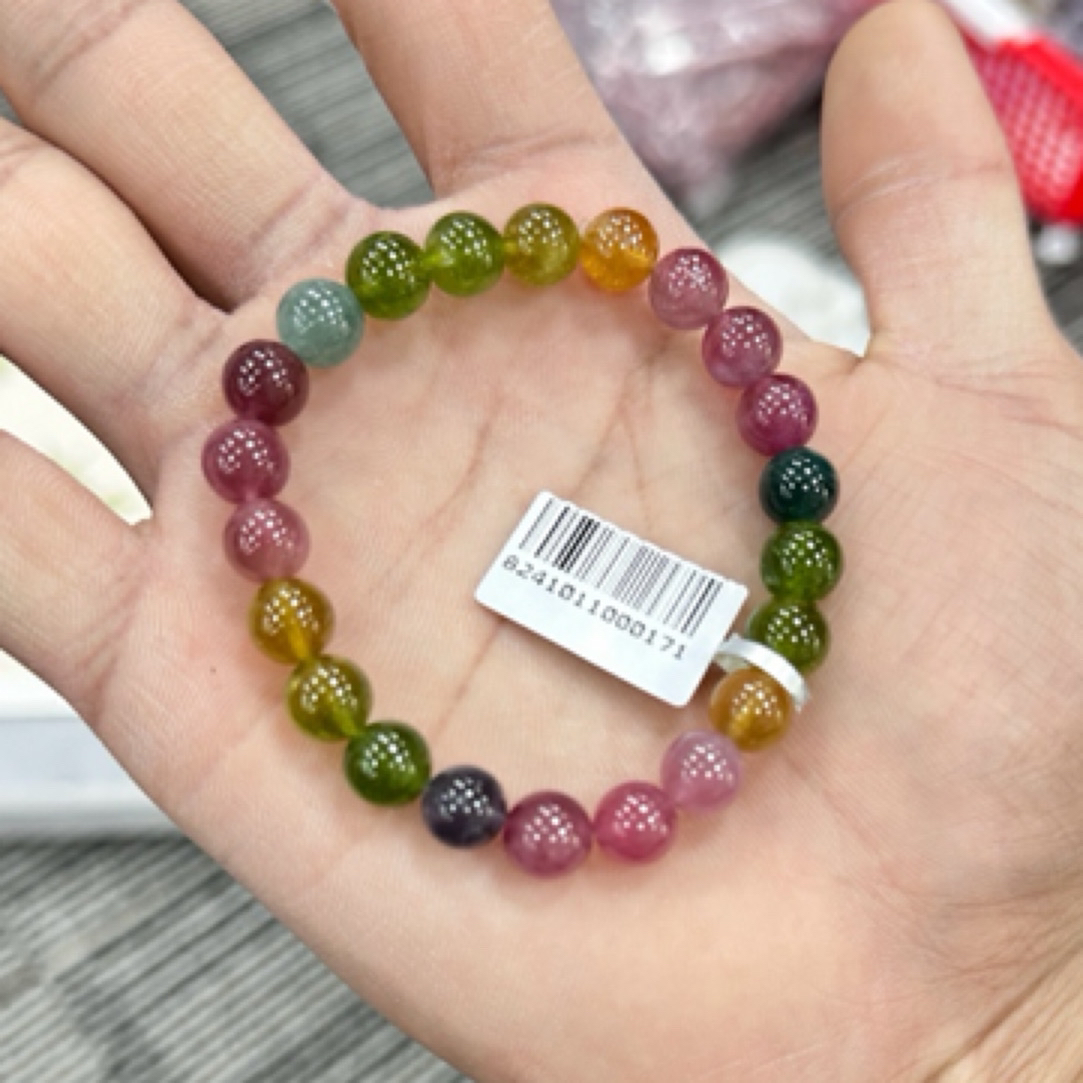 【书记甄选】天然碧玺单圈手链 多样性发一件 约8mm GXL232