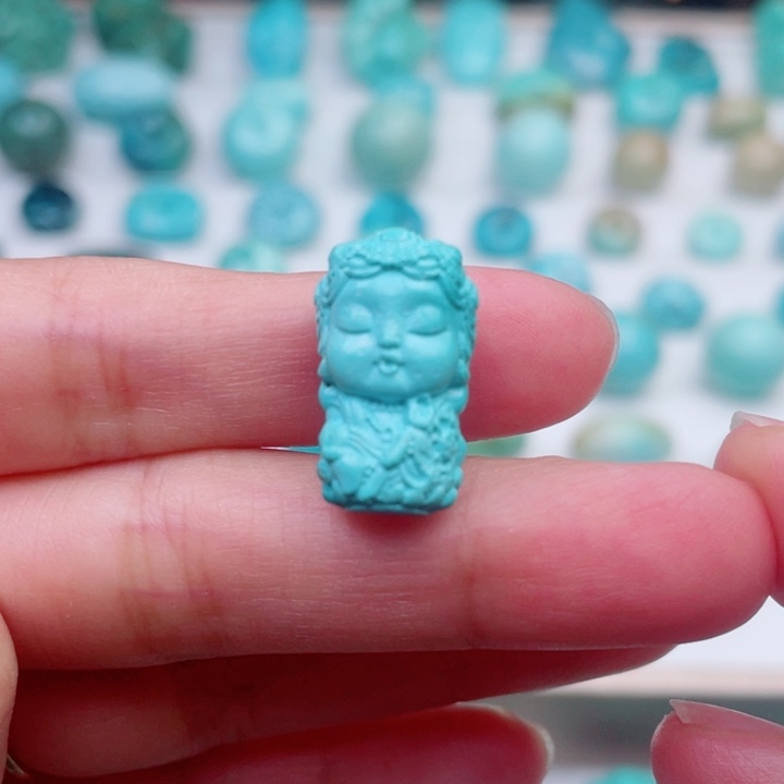 绿松石未镶嵌挂件