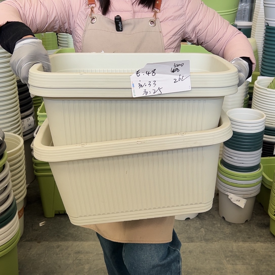 菜盆500#米白色3个无托