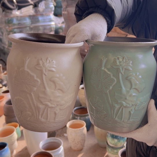 紫砂花盆高24口19————-