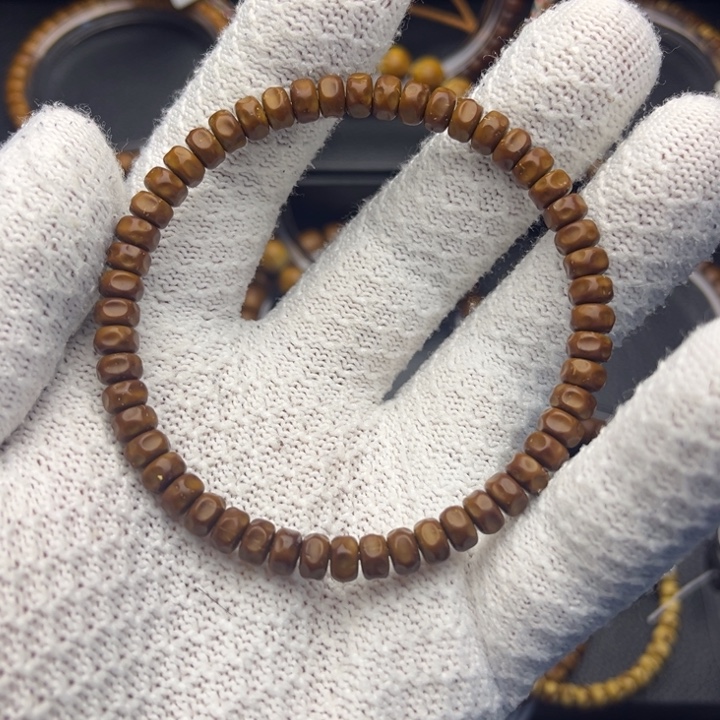 紫金鼠手串纯肉鼠尖纯色纯手工无相毕业货6.4尺精工暴力归圆