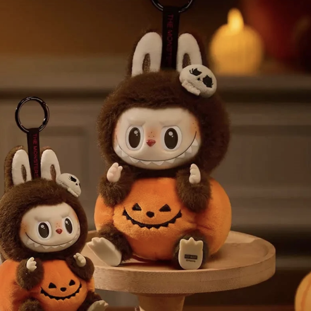 高品质国版万圣节南瓜毛绒搪胶吊卡摆件玩具