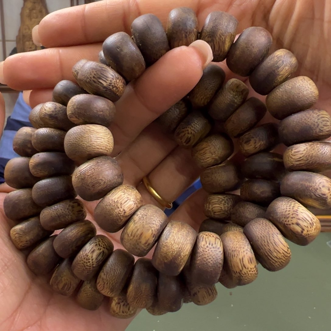 沉香手串张勺子算盘珠卡1.6/22g单圈多样性发一