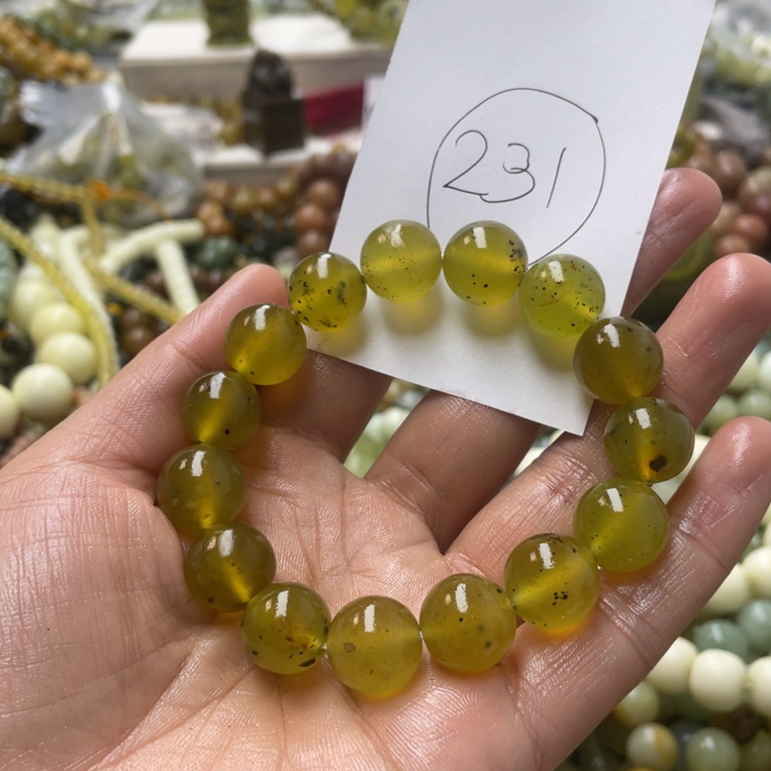 蛇纹石玉手链未镶嵌