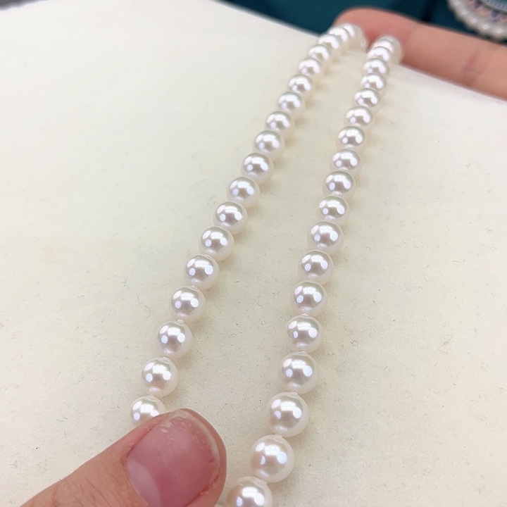 淡水珍珠颈饰银S925镶嵌卡8炫彩高品