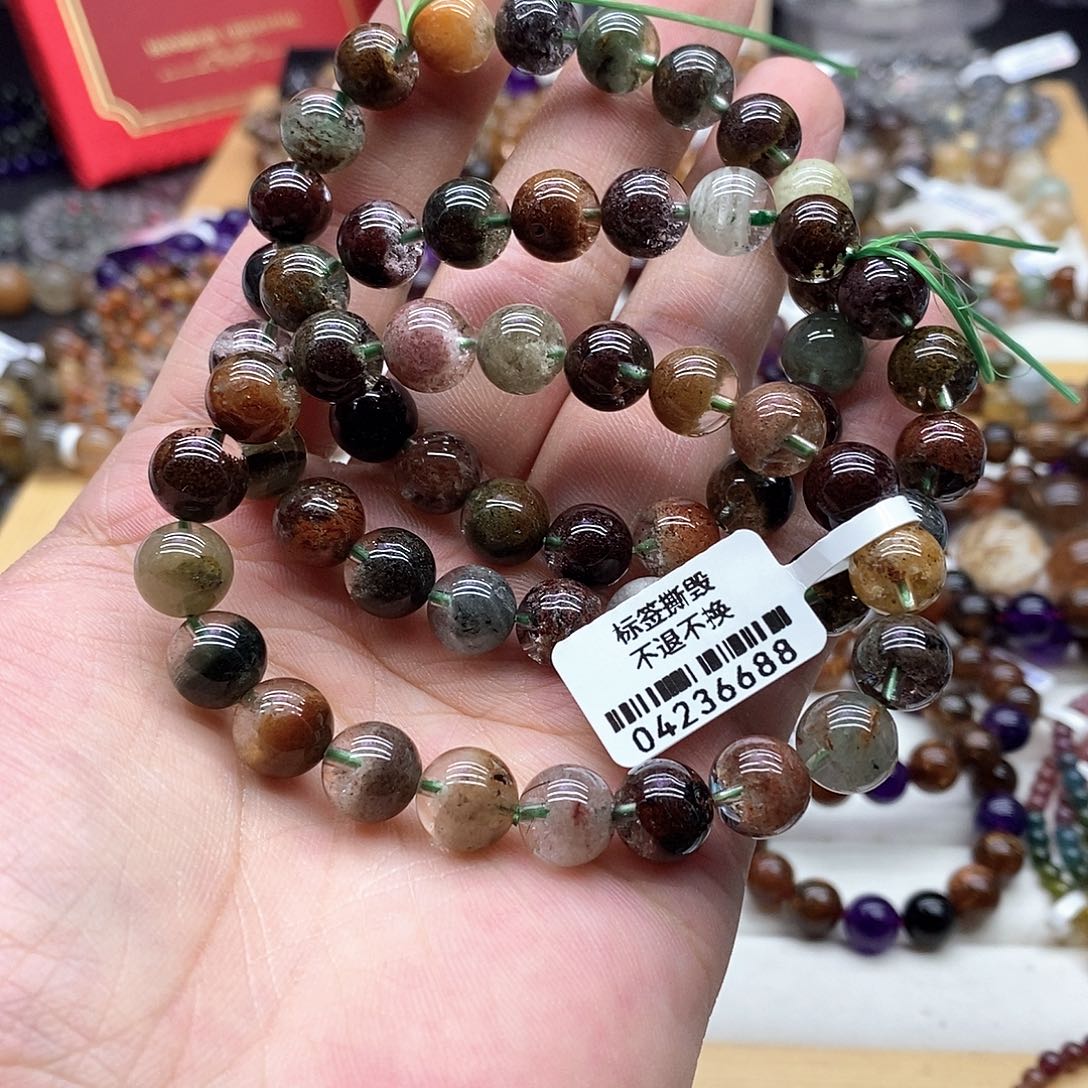 水晶手链未镶嵌多样性发货发一条