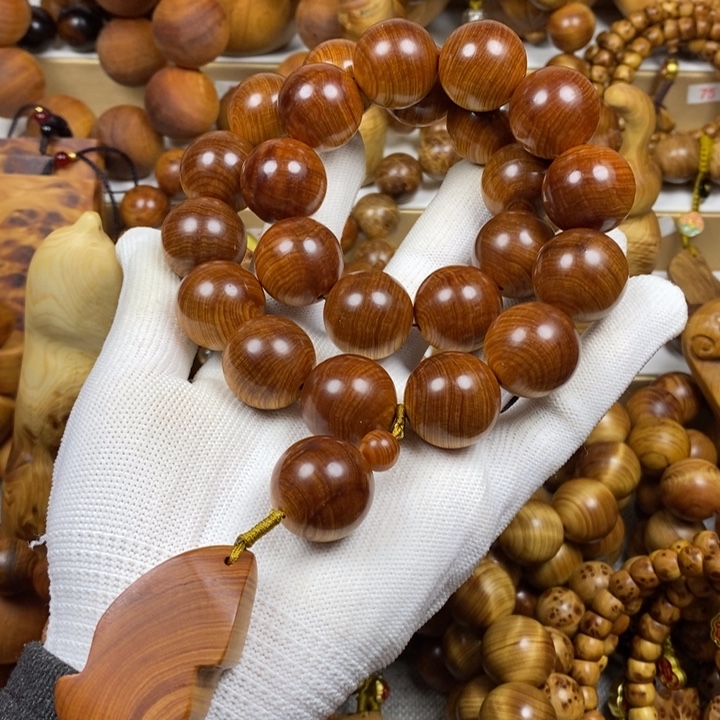 柏木（崖柏）2.0黑油手持蚕丝纹