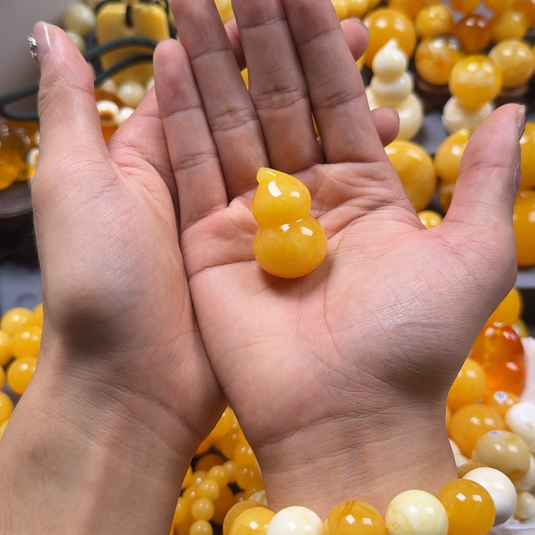 琥珀珠宝奇石未镶嵌葫芦