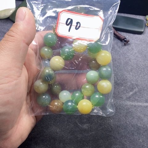 未镶嵌蛇纹石玉手链才*