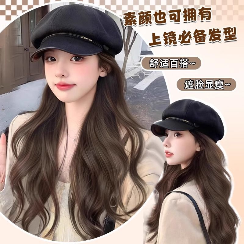 【八角帽合集】八角帽女款英伦贝雷帽画家帽超自然女帽子假发