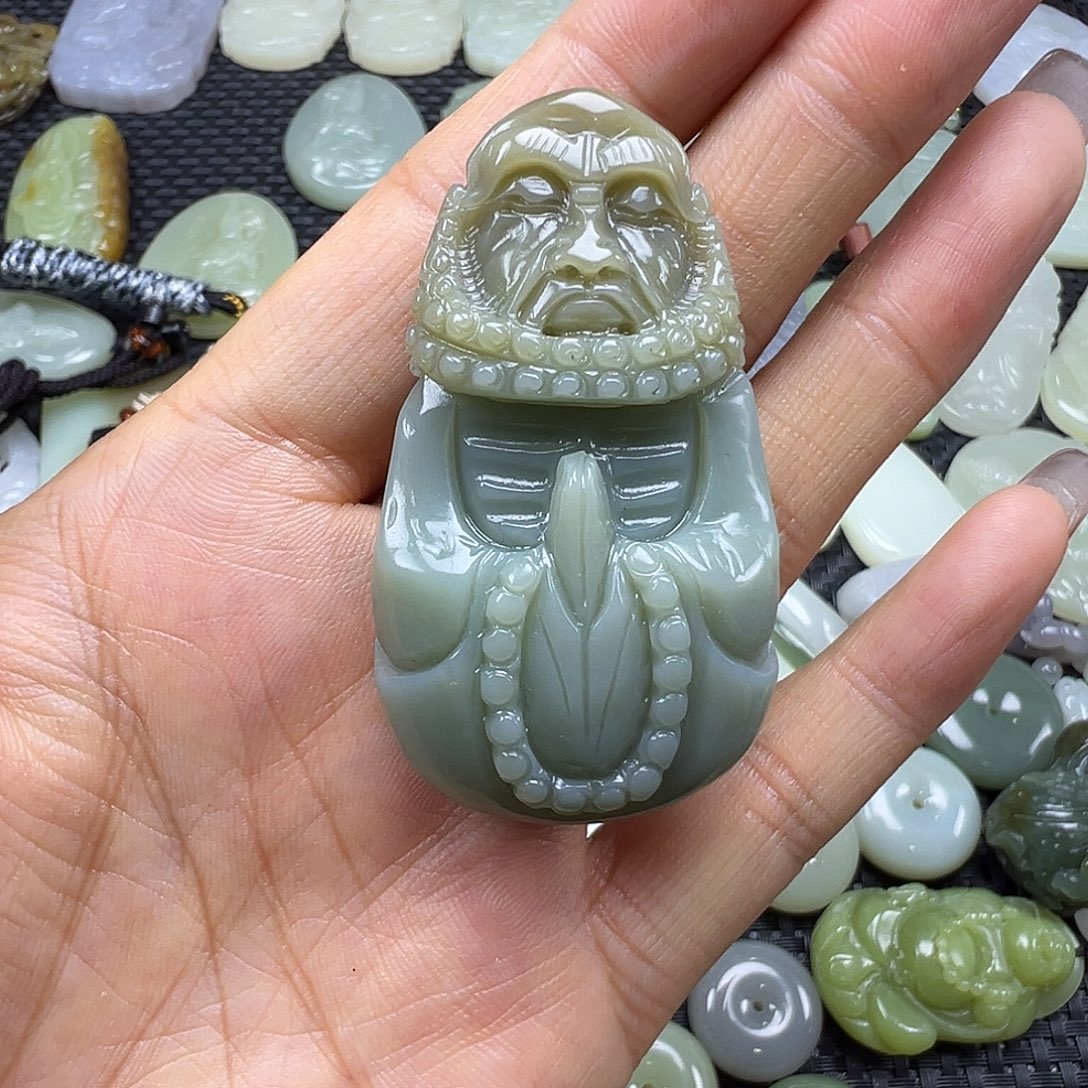 和田玉未镶嵌吊坠(不含链)卡56